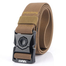 Load image into Gallery viewer, Men's Elastic Belt Military Fans Outdoor Sports Quick off Tactical Pant Belt
