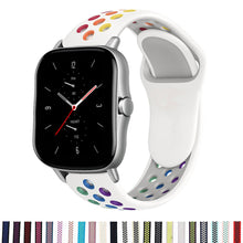 Load image into Gallery viewer, 20mm/22mm watch band For Amazfit GTS/2/2e/GTS2 Mini/GTR 42mm/47mm/GTR2/2e/stratos 2/3 Watch Bracelet Amazfit bip rainbow strap

