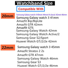 Load image into Gallery viewer, 20mm/22mm watch band For Amazfit GTS/2/2e/GTS2 Mini/GTR 42mm/47mm/GTR2/2e/stratos 2/3 Watch Bracelet Amazfit bip rainbow strap
