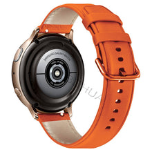 Load image into Gallery viewer, 20mm Colorful Leather Straps Watchband For Samsung Galaxy watch active 2 40mm 44mm Smart Wriststrap bracelet For Garmin Venu sq
