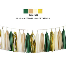Load image into Gallery viewer, 20pcs Multicolor DIY Tissue Paper Tassel Garland Sets Baby Shower Anniversary  Birthday Party Wedding Decoration Crafts Supplies
