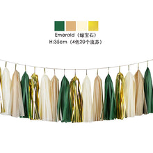 Load image into Gallery viewer, 20pcs Multicolor DIY Tissue Paper Tassel Garland Sets Baby Shower Anniversary  Birthday Party Wedding Decoration Crafts Supplies
