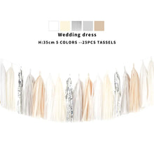 Load image into Gallery viewer, 20pcs Multicolor DIY Tissue Paper Tassel Garland Sets Baby Shower Anniversary  Birthday Party Wedding Decoration Crafts Supplies
