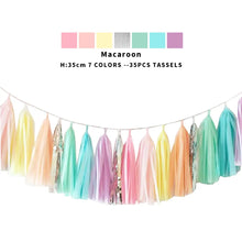 Load image into Gallery viewer, 20pcs Multicolor DIY Tissue Paper Tassel Garland Sets Baby Shower Anniversary  Birthday Party Wedding Decoration Crafts Supplies
