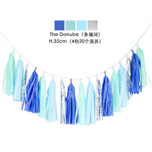 Load image into Gallery viewer, 20pcs Multicolor DIY Tissue Paper Tassel Garland Sets Baby Shower Anniversary  Birthday Party Wedding Decoration Crafts Supplies
