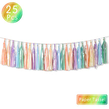 Load image into Gallery viewer, 20pcs Multicolor DIY Tissue Paper Tassel Garland Sets Baby Shower Anniversary  Birthday Party Wedding Decoration Crafts Supplies

