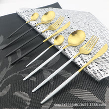Load image into Gallery viewer, Stainless Steel Tableware Set Matte Portugal Knife, Fork and Spoon Portable Tableware Hotel Steak Knife Dessert Fork
