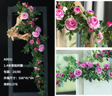 Load image into Gallery viewer, Artificial Rose Vine Fake Flower Vine Garden Decorative Vine Plant Artificial Flowers
