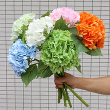 Load image into Gallery viewer, Artificial Flower Large Hydrangea Realistic Moist Feeling Hydrangea Artificial Wedding Flowers Decoration
