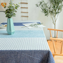 Load image into Gallery viewer, Rectangular Tablecloth Cotton and Linen Stripes Contrast Color Decorative Table Cloth
