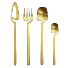 Load image into Gallery viewer, Stainless Steel Tableware Simple Personality Creative Hanging Wall Hanging Cup Knife, Fork and Spoon Hanging Cup Coffee Spoon Kit
