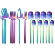 Load image into Gallery viewer, Tableware Stainless Steel Hanging Cup Tableware Spoon Personality Creative Wall-Mounted Spoon Western Food Knife Fork and Spoon
