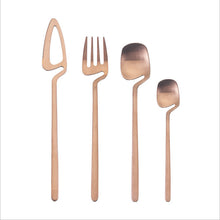 Load image into Gallery viewer, Stainless Steel Tableware Simple Personality Creative Hanging Wall Hanging Cup Knife, Fork and Spoon Hanging Cup Coffee Spoon Kit
