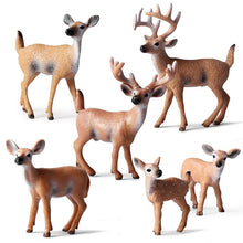 Load image into Gallery viewer, Fox model toy wild animal model set toy simulation solid fox plum deer children cake decorations
