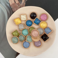 Load image into Gallery viewer, 5pcs/Set Garment Accessories Accessories Multicolor Metal Buttons Square Coat Overcoat Decorative Buttons
