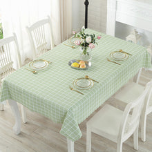 Load image into Gallery viewer, PVC Tablecloth Waterproof Heat Proof and Oil-Proof Plaid Fabric Rectangular Dining Table
