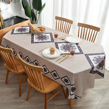 Load image into Gallery viewer, PVC Material Fabrics Tablecloth Waterproof and Oil-Proof Oval Tablecloth Rectangular
