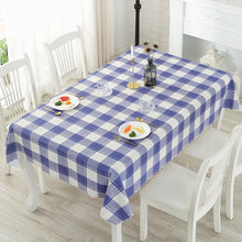 Load image into Gallery viewer, PVC Tablecloth Waterproof Heat Proof and Oil-Proof Plaid Fabric Rectangular Dining Table
