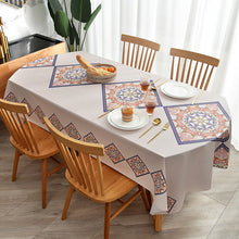 Load image into Gallery viewer, PVC Material Fabrics Tablecloth Waterproof and Oil-Proof Oval Tablecloth Rectangular
