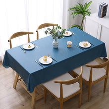 Load image into Gallery viewer, Solid Color PVC Waterproof and Oilproof and Heatproof Tablecloth Rectangular Plastic Table Mat Tablecloth
