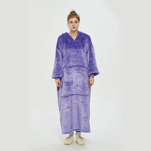 Load image into Gallery viewer, Hooded Lazy Blanket Pullover Double-Layer Blanket Sweater for Women Cold Protection in Autumn and Winter Thermal Pajamas
