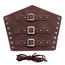 Load image into Gallery viewer, Men's Leather Wristband Hand Guard Personality Wide Leather Punk Riding Arm Guard
