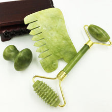 Load image into Gallery viewer, Jade Beauty Container Xiuyu Roller Massager Jade Roller Scraping Comb Board Jade Massager
