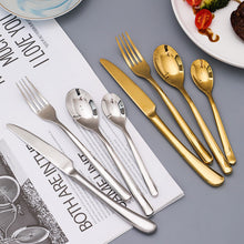Load image into Gallery viewer, Non-Magnetic Stainless Steel Western Tableware Knife, Fork and Spoon Hotel Service Spoon Steak Knife Butter Knife Salad Fork Spoon

