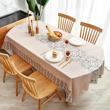 Load image into Gallery viewer, PVC Material Fabrics Tablecloth Waterproof and Oil-Proof Oval Tablecloth Rectangular
