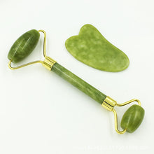 Load image into Gallery viewer, Jade Beauty Container Xiuyu Roller Massager Jade Roller Facial Scraping Plate Gift Box Set
