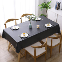 Load image into Gallery viewer, Solid Color PVC Waterproof and Oilproof and Heatproof Tablecloth Rectangular Plastic Table Mat Tablecloth

