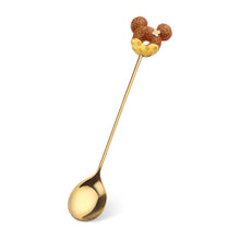 Load image into Gallery viewer, Small Spoon Dessert Fork Donut Spoon Lollipop Macaron Spoon Small Spoon Mouse Head
