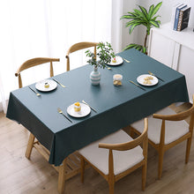 Load image into Gallery viewer, Solid Color PVC Waterproof and Oilproof and Heatproof Tablecloth Rectangular Plastic Table Mat Tablecloth
