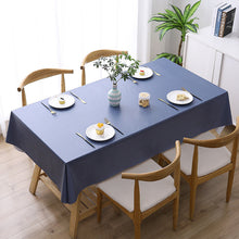 Load image into Gallery viewer, Solid Color PVC Waterproof and Oilproof and Heatproof Tablecloth Rectangular Plastic Table Mat Tablecloth
