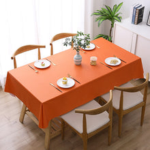 Load image into Gallery viewer, Solid Color PVC Waterproof and Oilproof and Heatproof Tablecloth Rectangular Plastic Table Mat Tablecloth
