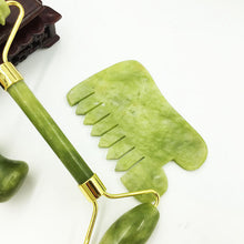 Load image into Gallery viewer, Jade Beauty Instrument Xiuyan Jade Roller Massager Jade Roller Scraping Comb Board Jade
