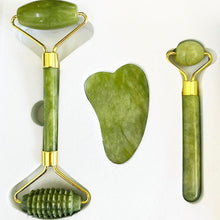 Load image into Gallery viewer, Natural Jade Beauty Instrument Double-Headed Jade Roller Facial Full Set Massage Beauty Instrument
