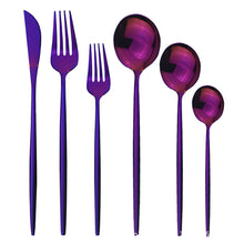 Load image into Gallery viewer, Direct s Stainless Steel Knife, Fork and Spoon Spoon Cutlery Set Western Food Dessert Fork Spoon Cutlery Knife and Fork Tableware Six Sets
