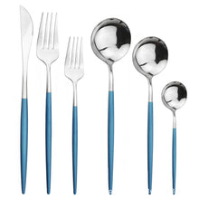 Load image into Gallery viewer, Direct s Stainless Steel Knife, Fork and Spoon Spoon Cutlery Set Western Food Dessert Fork Spoon Cutlery Knife and Fork Tableware Six Sets
