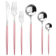 Load image into Gallery viewer, Direct s Stainless Steel Knife, Fork and Spoon Spoon Cutlery Set Western Food Dessert Fork Spoon Cutlery Knife and Fork Tableware Six Sets
