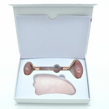 Load image into Gallery viewer, Jade Roller Face Massage Stick Quantity Discount Double-Headed Handheld Pink Crystal Roller
