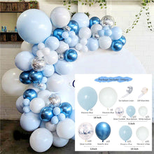 Load image into Gallery viewer, 107pcs Maca Blue Balloon Set Blue Ocean Macarons Rubber Balloons Holiday Decoration Supplies
