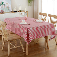 Load image into Gallery viewer, HG-191 Red Plaid Rectangular Tablecloth Cotton Linen Fabric Table Cloth
