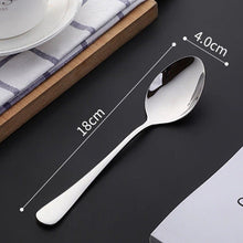 Load image into Gallery viewer, Stainless Steel Tableware Spoon Kitchen Hotel Spoon Household Eating Soup Spoon Coffee Spoon
