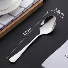 Load image into Gallery viewer, Stainless Steel Tableware Spoon Kitchen Hotel Spoon Household Eating Soup Spoon Coffee Spoon
