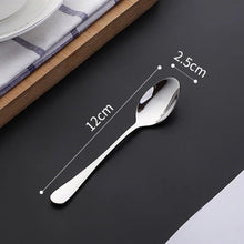 Load image into Gallery viewer, Stainless Steel Tableware Spoon Kitchen Hotel Spoon Household Eating Soup Spoon Coffee Spoon
