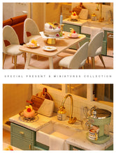 Load image into Gallery viewer, DIYDollhouse Miniature with Furniture DIY Wooden Dollhouse Kit Plus Dust Proof and Music Movement Creative Room Idea(Comfortable Life)
