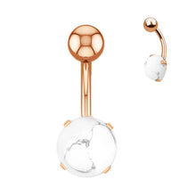 Load image into Gallery viewer, Opal Belly Button Ring Barbell Surgical Steel Navel Piercing Body Jewelry Punk Jewelry Navel Rings

