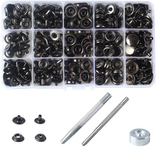 Load image into Gallery viewer, 240pcs 15mm Canvas Snap Kit, Marine Grade Snap Fastener Stainless Steel Snap Buttons for Boat Cover,Sewing Leather products,Tent

