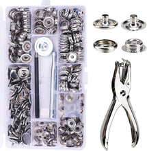 Load image into Gallery viewer, 240pcs 15mm Canvas Snap Kit, Marine Grade Snap Fastener Stainless Steel Snap Buttons for Boat Cover,Sewing Leather products,Tent
